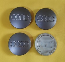 4 tappi coprimozzo per audi a3 68mm cerchi in Lega borchie GRIGIO OPACO