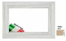 Cornice in legno bianca lucida