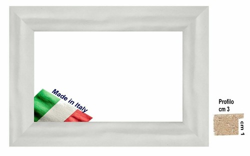 Cornice bianca smaltata lucida - cornice,