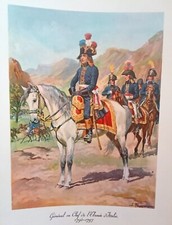 STAMPA CAVALLIERE ALTO GRADO ESERCITO NAPOLEONICO FRANCIA COME FOTO