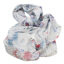 Sciarpa Desigual bianca e blu