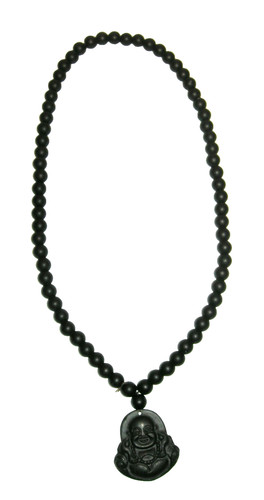 Collana perle legno nero - collana, di