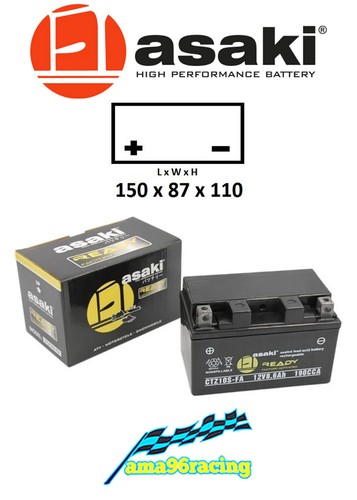 Batteria asaki ctz12sfa sig - asaki,