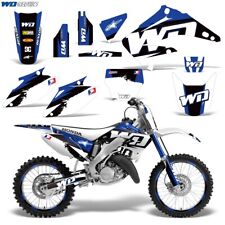 WD Grafico Kit Per Honda CR125R CR250R 02-15 Dirt Pit Bike Calcomanie Blu