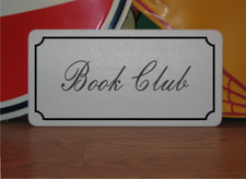 Insegna Book Club in metallo