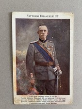 m) Cartolina militare Re Reali Savoia Vittorio Emanuele III macchie 