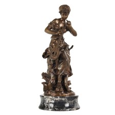Scultura Antica Bronze Auguste Moreau Copia Postuma Francia XX Secolo 