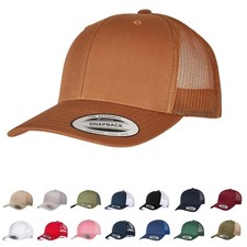 Cappello da camionista retrò cappello da baseball snapback 2 toni 6 pannelli curvo maglia punta posteriore