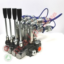 KIT DISTRIBUTORE OLEODINAMICO 3/8 4 LEVE DOPPIO EFFETTO CON INNESTI RAPIDI