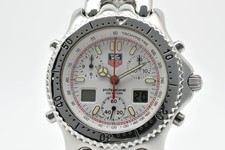 Leggi [QUASI NUOVO] TAG HEUER SEL CG1111-0 Orologio Uomo Quarzo Cronografo Quadrante Bianco