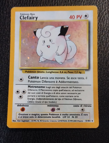 Carta pokemon cleafary set - -,