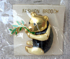 Spilla/spilla PANDA smaltata