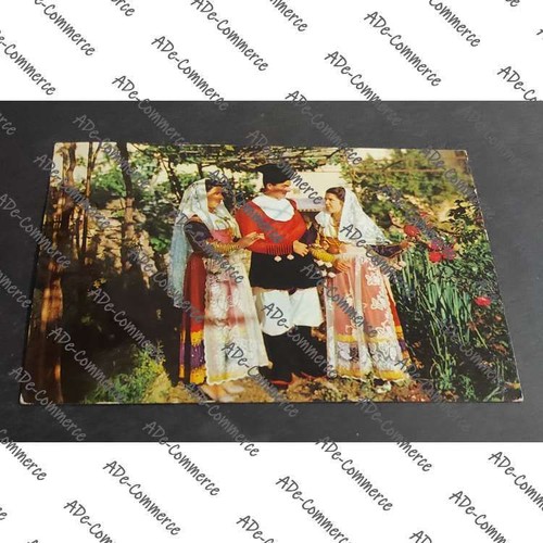 Cartolina costumi sardi - costumi,