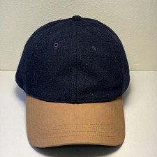 Cappello berretto baseball lana LL Bean blu navy e marrone outdoor escursionismo taglia unica