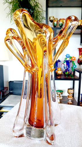 Grande vaso pesante vetro - vetro,
