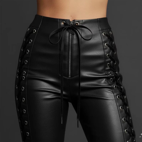 Pantaloni donna pelle - da,
