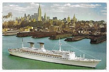 NAVI (313) - T/n MICHELANGELO - RAFFAELLO Italia Navig. Italian Line- Fp/Vg 1975