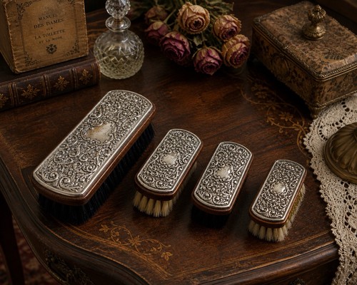Set spazzole vintage da - set, 4