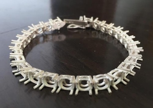 Bracciale tennis tondo - tennis, 4mm
