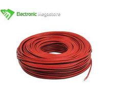 CAVO MATASSA AUDIO PIATTINA ROSSO/NERO DA 100 MT PER CASSE AUDIO CASA AUTO 0,35