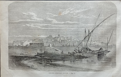 Stampa antica 1862 - , siracusa