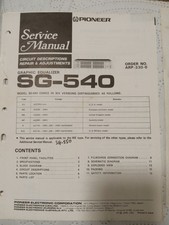 PIONEER SG-505 SG-540 SG-550
