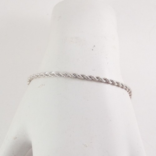 Bracciale corda argento - bracciale, in