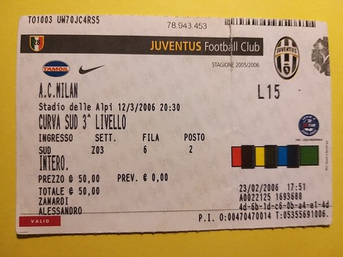 Biglietto campionato di - biglietto,