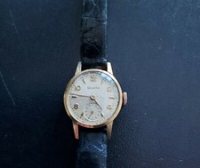 Raro orologio Zenith anni 50 oro donna cinturino pelle originale coccodrillo