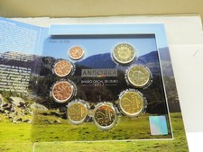 RARA SERIE DIVISIONALE, EURO ANDORRA 2017 DA 8 MONETE, FDC IN FOLDER