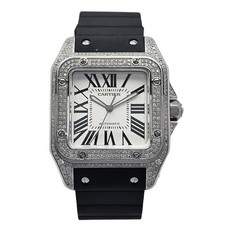CARTIER Santos 100 XL Diamonds Ref. 2656 - OU1202