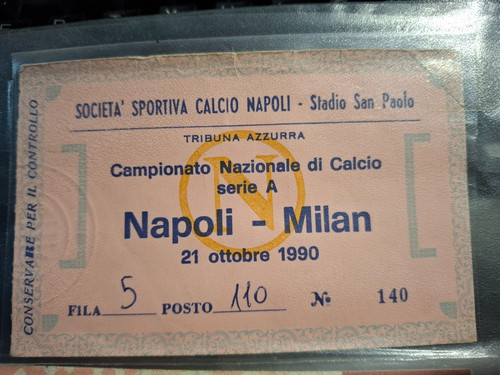 Biglietto ticket calcio napoli - biglietto,