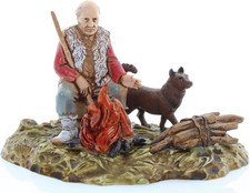 Moranduzzo Pastore Siciliano Al Fuoco per Presepe Da Cm 10 Scala 1:20 - Statuine