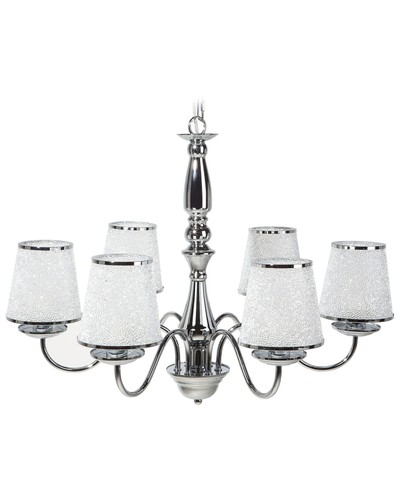 Lampadario metallo argento - lampadario, in
