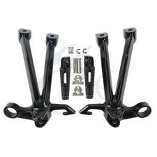 PAIR OF BLACK REAR FOOTRESTS