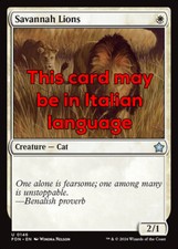 MTG 4x SAVANNAH LIONS EXC - LEONI DELLA SAVANA 146 - FDN - MAGIC
