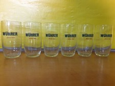 6 Bicchieri Birra Wuhrer Originali Vintage anni 70 Altezza 12 cm Pilsen Beer