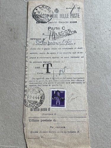 Modello servizio pacchi - p),