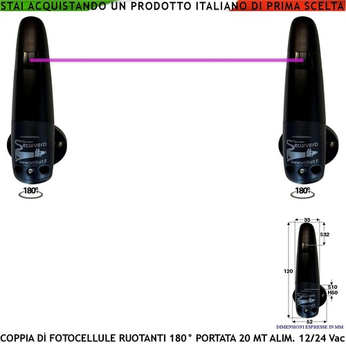 Coppia fotocellule orientabili - coppia,