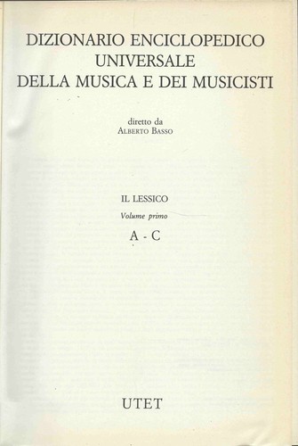 Dizionario della musica dei - musica,