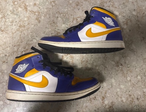 Nike air jordan mid lakers - air,