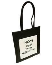 Borsa donna shopper HOY CAMOMILLA MILANO in ecopelle nera mis. 35x31x2cm.