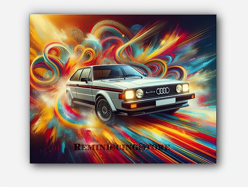 Quadro audi quattro 1980 arte - audi,