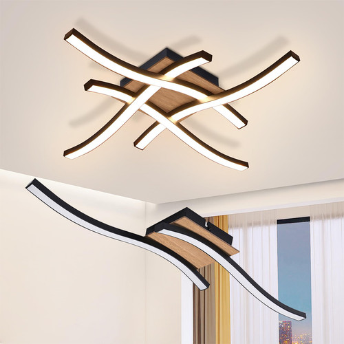 Plafoniera led nera 12w 24w - led, 12w/24w