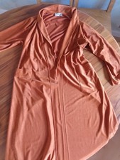 VESTAGLIA DONNA VERDE VERONICA TERRA DI SIENA EFFETTO SCAMOSCIATO TG 44