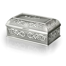 Grande portagioie Claddagh con motivi celtici - fatto a mano in Irlanda