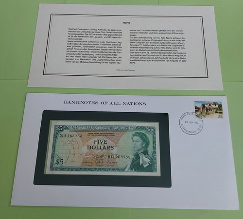 Banconote lettera nevis - banconote,