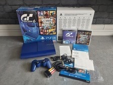 Console Sony PS3 Ultra Slim- Azurite Blue - CECH-4204C -Pack Gran Turismo 6 GTA5