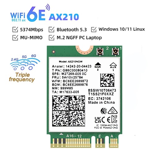 Adattatore wifi ax210 - wifi, 6e