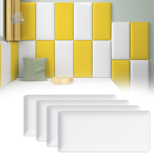 Padded wall panels bedroom - 3d,